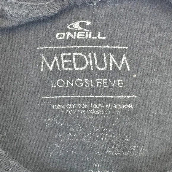 O'Neill Mens Medium Black Long Sleeve Surf Co Santa Cruz Graphic Rainbow Logo - Picture 8 of 10